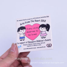 personalized creative lovely boy&girl design tin plate fridge magnets for promotion